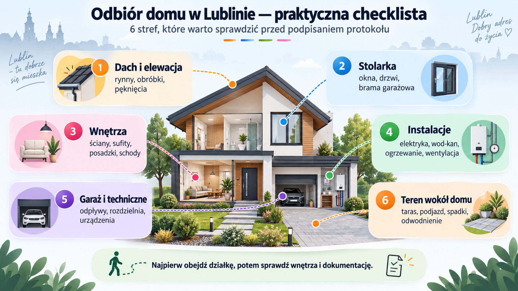 Sześć stref, które warto sprawdzić podczas odbioru domu